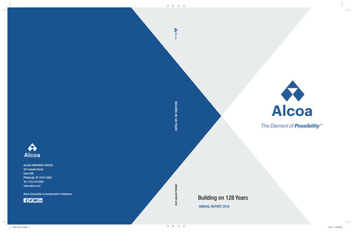 Vorschaubild Alcoa Jahresbericht 2016