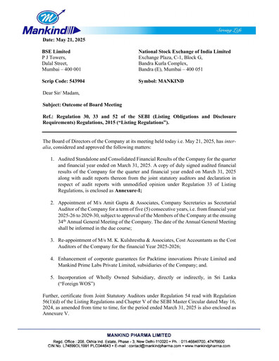 Thumbnail Mankind Pharma Quarterly Report 2025-q4