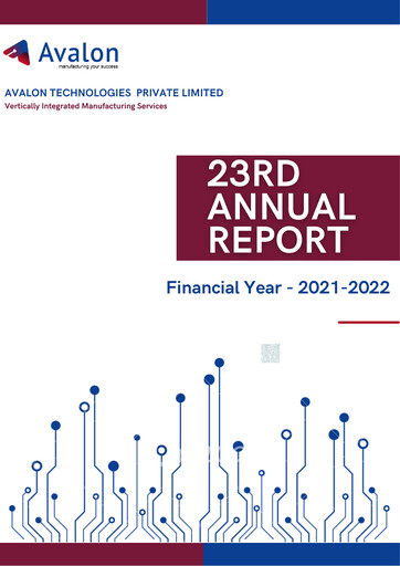 Thumbnail Avalon Technologies Annual Report 2021-2022