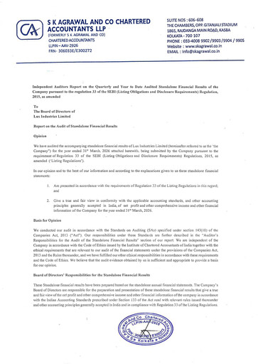Thumbnail Lux Industries Quarterly Report 2026-q4