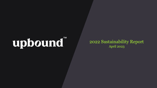 Miniature Upbound Group Rapport de durabilité 2022