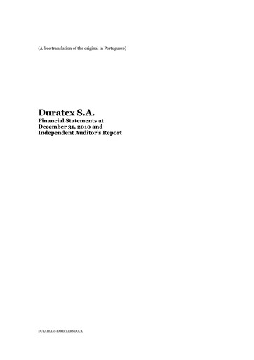 Miniature Dexco Bilan financier 2010