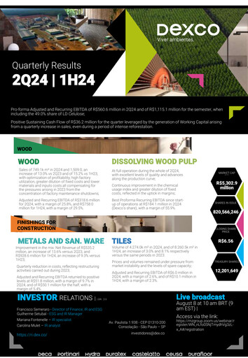 Thumbnail Dexco Quarterly Report 2024-q2