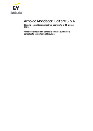 Thumbnail Arnoldo Mondadori Editore Half-year Report 2025-h1