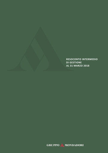 Thumbnail Arnoldo Mondadori Editore Quarterly Report 2018-q1