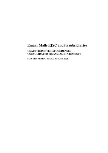Thumbnail Emaar Properties Financial Statement 2021-q2