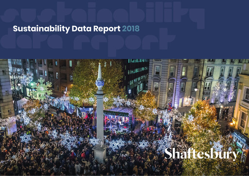 Thumbnail Shaftesbury Capital Sustainability Report 2018