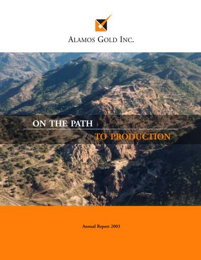 Thumbnail Alamos Gold Annual Report 2003
