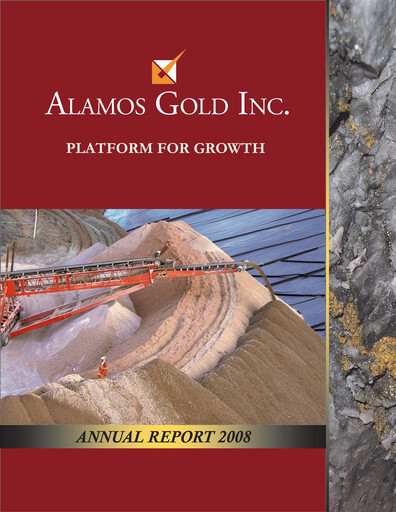 Thumbnail Alamos Gold Annual Report 2008