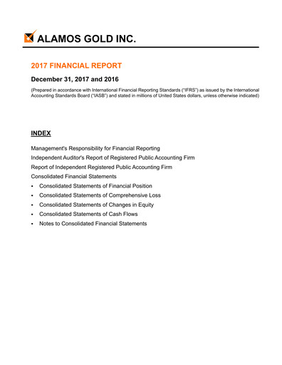 Thumbnail Alamos Gold Financial Statement 2017