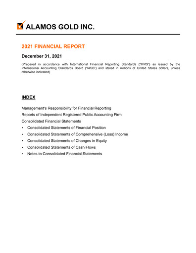 Thumbnail Alamos Gold Financial Statement 2021