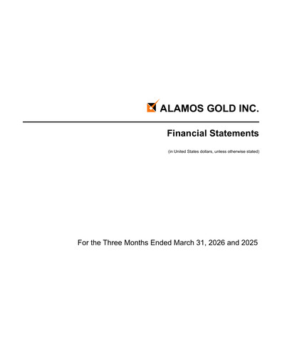 Thumbnail Alamos Gold Quarterly Report 2026-q1