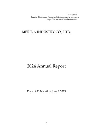 Thumbnail Merida Industry Annual Report 2024
