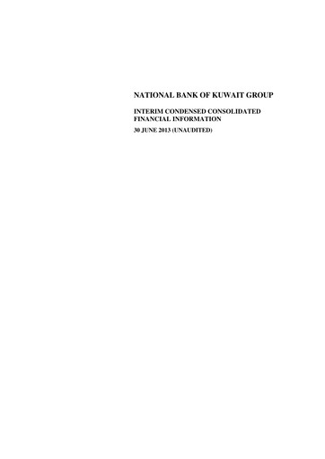 Thumbnail National Bank of Kuwait Financial Statement 2013-h1