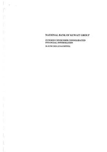 Thumbnail National Bank of Kuwait Financial Statement 2021-h1