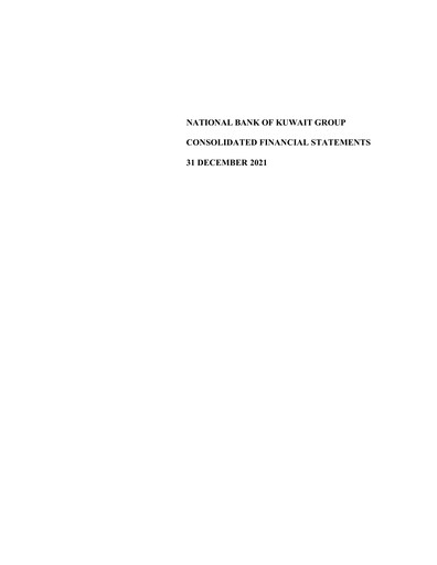 Thumbnail National Bank of Kuwait Financial Statement 2021
