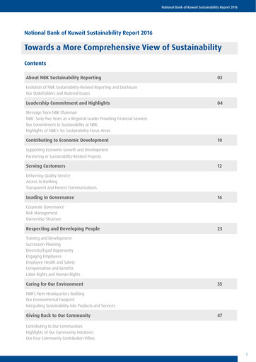 Thumbnail National Bank of Kuwait Sustainability Report 2016