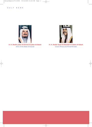 Miniature Gulf Bank Rapport annuel 2000