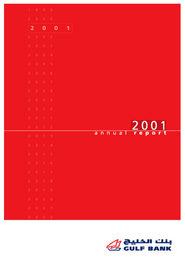 Miniature Gulf Bank Rapport annuel 2001