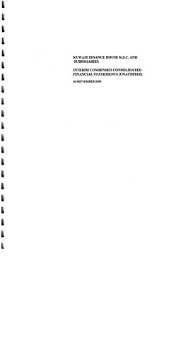 Thumbnail Kuwait Finance House Financial Statement 2005-9m