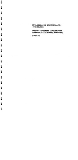 Thumbnail Kuwait Finance House Financial Statement 2005-h1