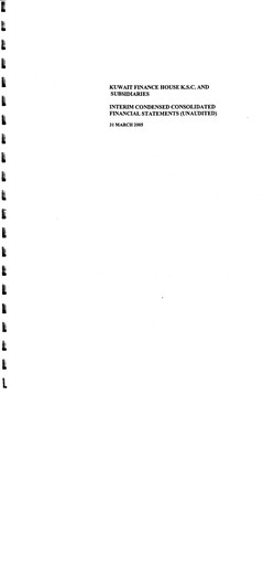 Thumbnail Kuwait Finance House Financial Statement 2005-q1