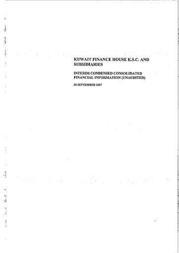 Thumbnail Kuwait Finance House Financial Statement 2007-9m