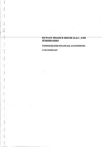 Thumbnail Kuwait Finance House Financial Statement 2007