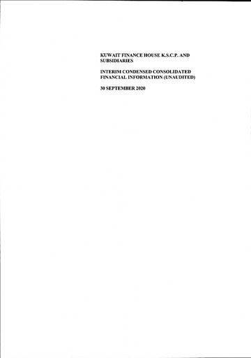 Thumbnail Kuwait Finance House Financial Statement 2020-9m