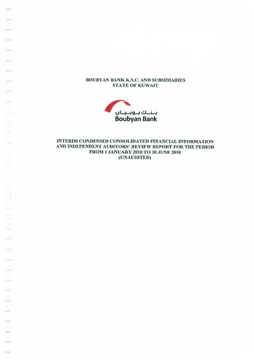 Thumbnail Boubyan Bank Financial Report 2010-h1