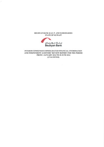 Thumbnail Boubyan Bank Financial Report 2014-h1