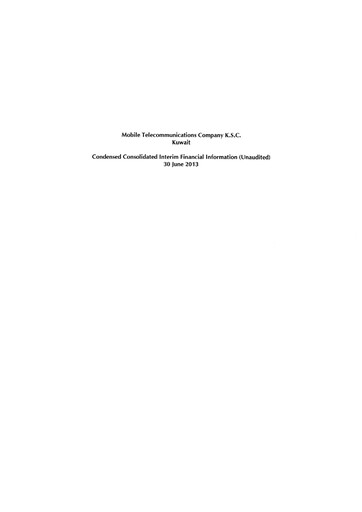 Thumbnail Zain (Mobile Telecommunications Company) Financial Report 2013-h1