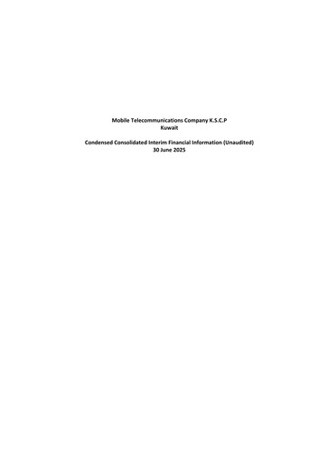 Thumbnail Zain (Mobile Telecommunications Company) Financial Report 2025-h1