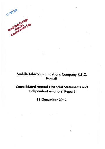 Thumbnail Zain (Mobile Telecommunications Company) Financial Statement 2012