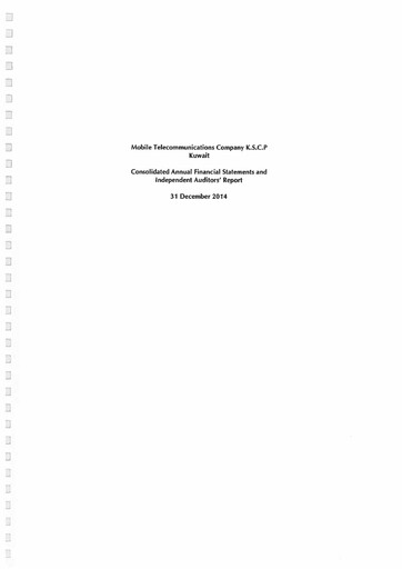 Thumbnail Zain (Mobile Telecommunications Company) Financial Statement 2014