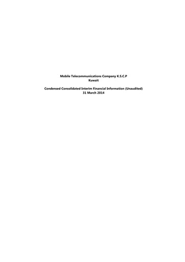 Thumbnail Zain (Mobile Telecommunications Company) Quarterly Report 2014-q1