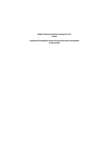 Thumbnail Zain (Mobile Telecommunications Company) Quarterly Report 2025-q1