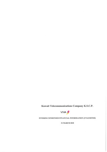 Thumbnail Kuwait Telecommunications Company Financial Statement 2018-q1
