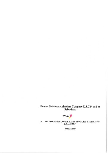 Thumbnail Kuwait Telecommunications Company Financial Statement 2019-h1