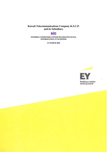 Thumbnail Kuwait Telecommunications Company Financial Statement 2020-q1