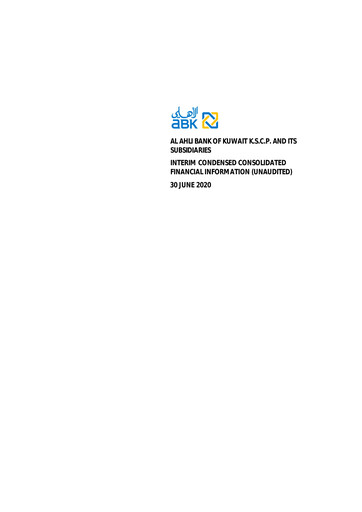 Thumbnail Al Ahli Bank of Kuwait Half-year Report 2020-h1