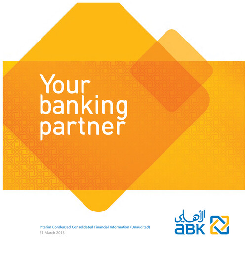 Thumbnail Al Ahli Bank of Kuwait Quarterly Report 2013-q1