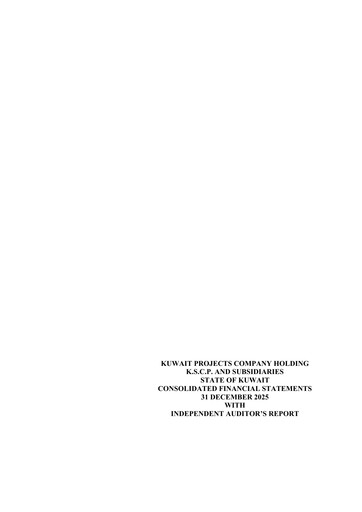 Thumbnail Kuwait Projects Company Holding Financial Statement 2025
