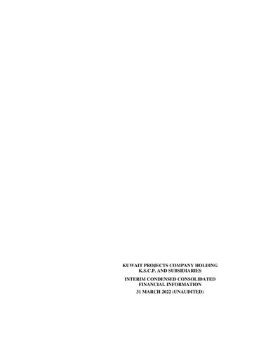 Thumbnail Kuwait Projects Company Holding Quarterly Report 2022-q1