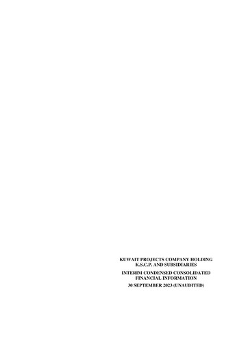Thumbnail Kuwait Projects Company Holding Quarterly Report 2023-q3