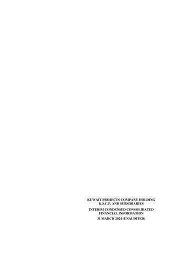 Thumbnail Kuwait Projects Company Holding Quarterly Report 2024-q1