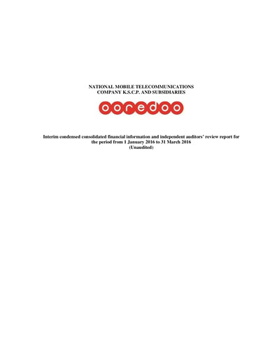 Thumbnail National Mobile Telecommunications Company Quarterly Report 2016-q1