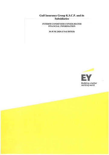 Miniature Gulf Insurance Group Rapport semestriel 2020-h1