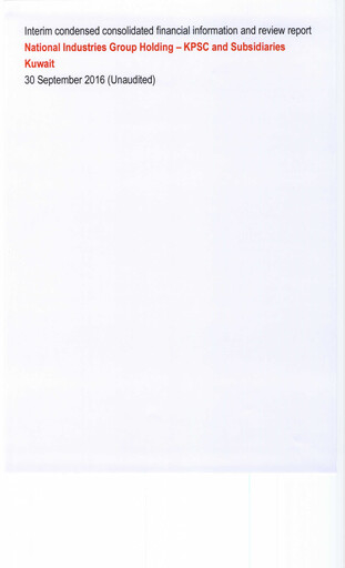 Miniature National Industries Group Holding Bilan financier 2016-9m