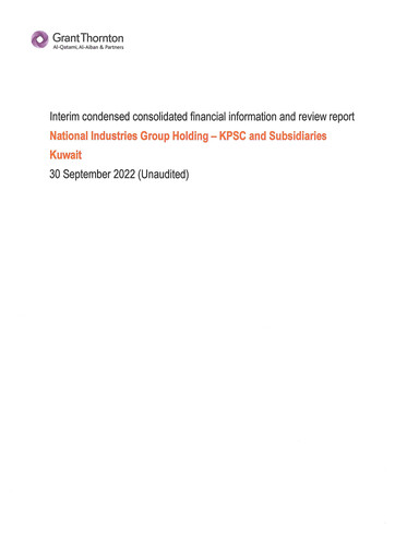 Miniature National Industries Group Holding Bilan financier 2022-9m